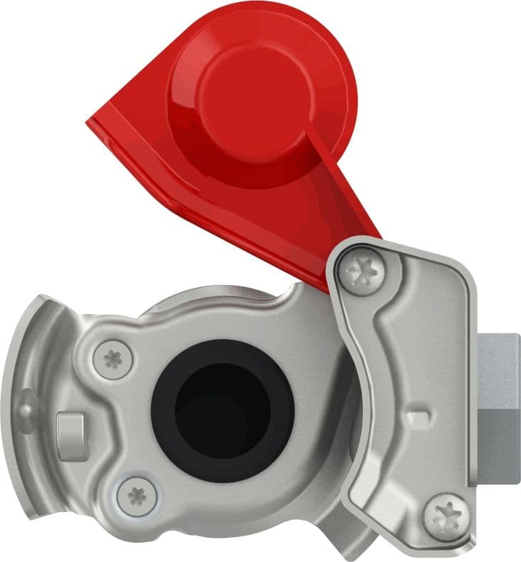 Pneumatische koppeling (door handle, draadmaat M22x1,5mm, kleur red, toepassing aanhangwagen)