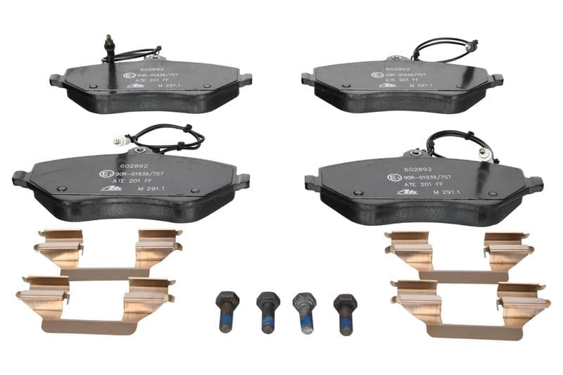 Remblokken set Voor (met extra's  met remklauw geleidingsbouten), past: CITROEN C5 III, C6  PEUGEOT 407, 607 2.0-3.0 02.00-