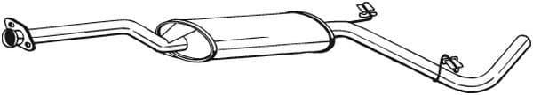 Middendemper uitlaatsysteem past: SKODA FAVORIT, FAVORIT FORMAN, FELICIA CUBE, FELICIA I, FELICIA II 1.3 06.88-04.02