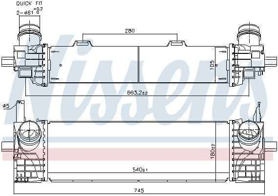 Toevoerluchtkoeler past: BMW X3 (G01), X3 (G01, F97, G08), X4 (G02, F98) 2.0-3.0DH 08.17-