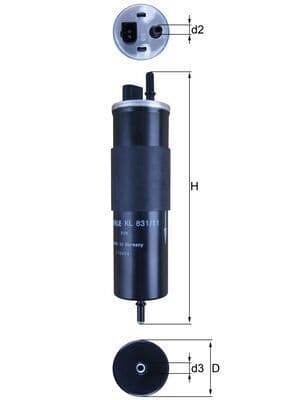 Brandstoffilter past: VOLVO S90 II, V40, V60 II, V90 II, XC60 II, XC90 II 2.0D/2.0DH/2.0H 05.14-