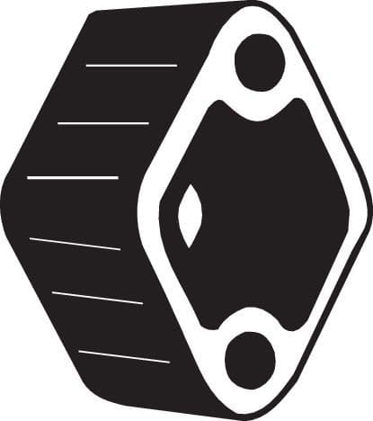 Uitlaatsysteem hanger past: CITROEN BX, C15, SAXO  PEUGEOT 106 I, 106 II, 205, 205 I, 205 II, 305 II, 309 I, 309 II, 405 I, 405 II, 406, J9 1.0-1.9D 03.80-07.04