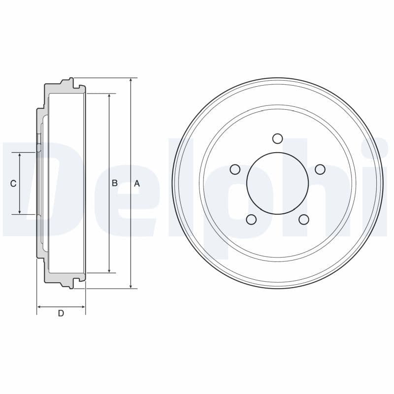 Brake drum Achter past: CHRYSLER SEBRING  DODGE AVENGER, CALIBER  JEEP COMPASS, PATRIOT 1.8-3.5 06.06-