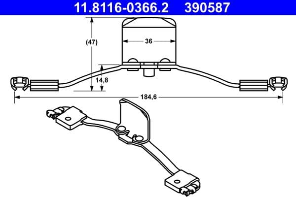Remblok montagekit achter past: VOLVO S60 I, S80 I, XC70 I, XC90 I 2.0-4.4 11.97-12.14