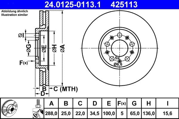 Brake disc Voor Links/Rechts past: RVI MESSENGER  AUDI A1, A3  SEAT ALTEA, CORDOBA, IBIZA III, IBIZA IV, IBIZA IV SC, IBIZA IV ST, LEON, TOLEDO II, TOLEDO IV  SKODA FABIA I 0.9-Electric 10.85-