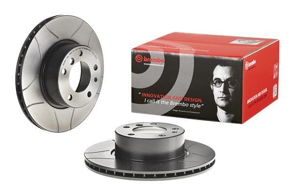 Brake disc, BREMBO Max, 1pcs, Cut, Voor   Links/Rechts, buitendiameter 302 mm, dikte 22 mm, past: BMW 5 (E34), 7 (E32) 2.0-3.4 03.85-07.96