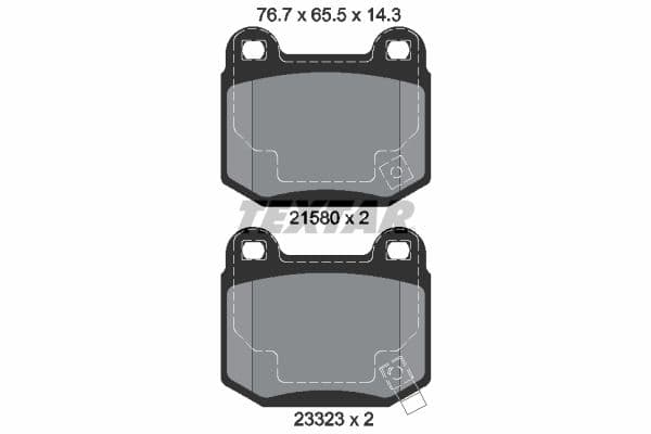 Remblokken set Achter , past: MASERATI GHIBLI II, QUATTROPORTE IV, QUATTROPORTE V  MITSUBISHI LANCER VI, LANCER VII  NISSAN 350Z, SKYLINE  SUBARU BRZ, FORESTER, IMPREZA, WRX 2.0-4.2 03.94-