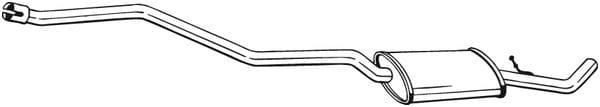 Middendemper uitlaatsysteem past: BMW 1 (E81), 1 (E87) 2.0D 06.04-12.11