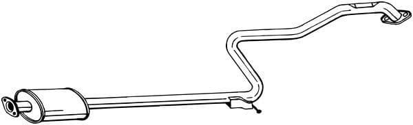 Middendemper uitlaatsysteem past: NISSAN PRIMERA 2.0D 09.96-07.02