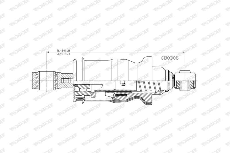 Schokdemper bestuurderscabine Voor past: MERCEDES ACTROS MP4 / MP5, ANTOS, AROCS 07.11-