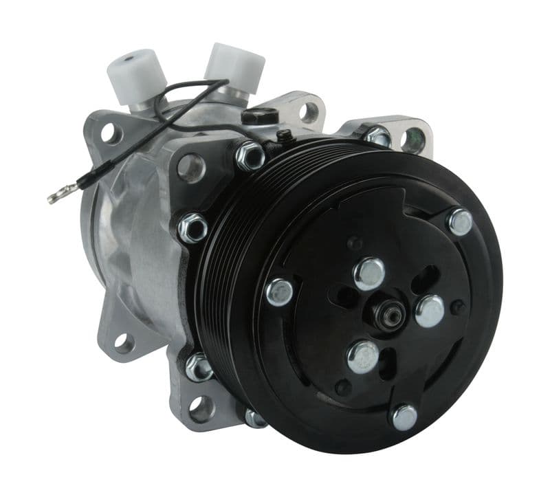 Airconditioning compressor 12V (R134a) past: CASE IH 110, 120, 130, 140, 120 2WD, 120 4WD, 130 2WD, 130 4WD, 135, 140 2WD, 140 4WD, 150, 155 2WD, 155 4WD, 165, 175 2WD, 175 4WD, 180, 190 2WD