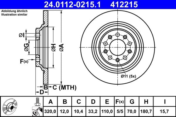 Brake disc Achter Links/Rechts past: JEEP CHEROKEE 2.0-3.2 11.13-