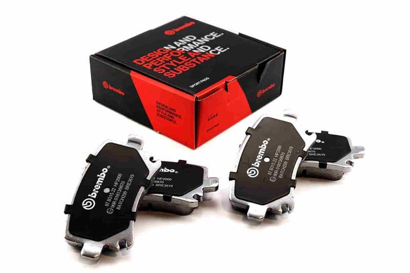 Remblokken - afstelling HP2, goedkeuring van de weg, achter past: AUDI A3, A6 C6, TT  SEAT LEON, LEON SC, LEON ST  SKODA OCTAVIA III, SUPERB II  VW CC B7, EOS, GOLF V, GOLF VI 1.4-4.2 07.03-10.20