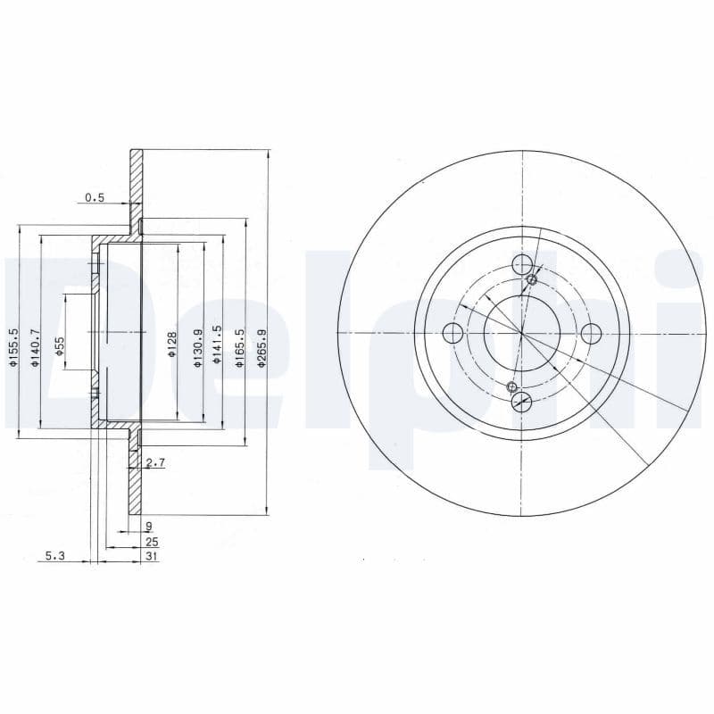 Remschijf set (2 stuks) Achter Links/Rechts past: TOYOTA COROLLA 1.4-2.0D 05.92-01.02