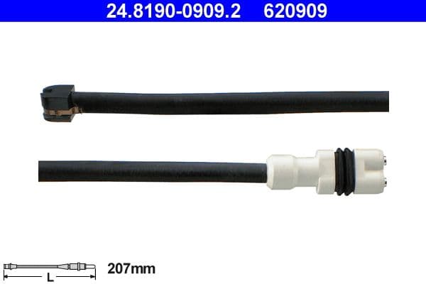 Warning Contact, brake pad wear