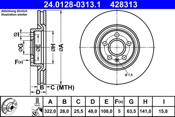 Brake disc Voor Links/Rechts past: VOLVO S60 III, S90 II, V60 II, V90 II, XC40, XC60 II 1.5-2.0H 03.16-