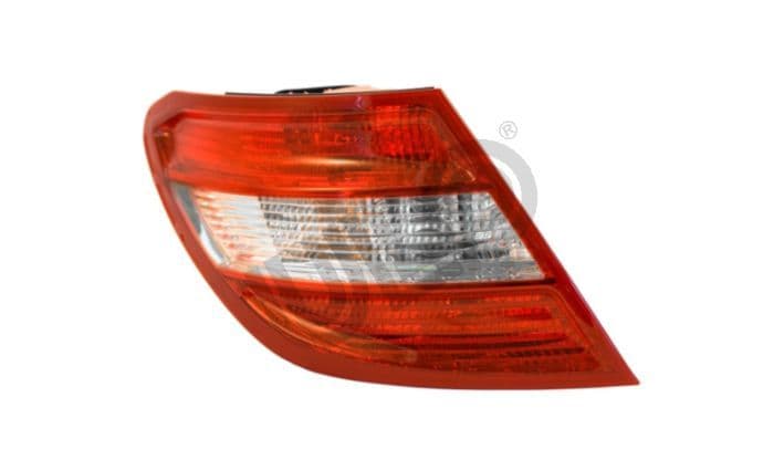 Achterlicht Links (kleur indicator geel/transparant, kleur van het glas red) past: MERCEDES C-KLASA W204 Stationwagon 01.07-03.11