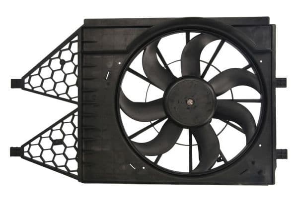 Radiatorventilator (met huisvesting) past: AUDI A1  SEAT IBIZA IV, IBIZA IV SC, IBIZA IV ST, TOLEDO IV  SKODA FABIA II, FABIA III, RAPID, ROOMSTER, ROOMSTER PRAKTIK  VW POLO IV 1.0-1.9D 09.02-