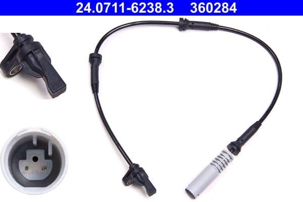 ABS-sensor Voor Links/Rechts past: BMW 5 (E60), 5 (E61), 6 (E63), 6 (E64) 2.0-5.0 12.01-12.10