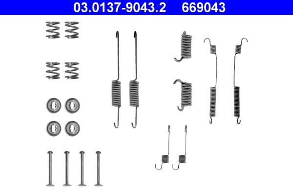 Accessory Kit, brake shoes