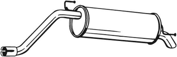 Uitlaatsysteem achterste geluiddemper past: FIAT GRANDE PUNTO, PUNTO, PUNTO EVO 1.3D 10.05-