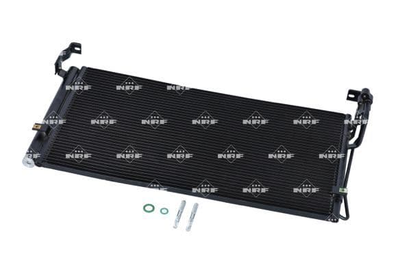 A/C condensator (met droger) past: HYUNDAI HIGHWAY, TRAJET 2.0/2.0D/2.7 09.99-07.08