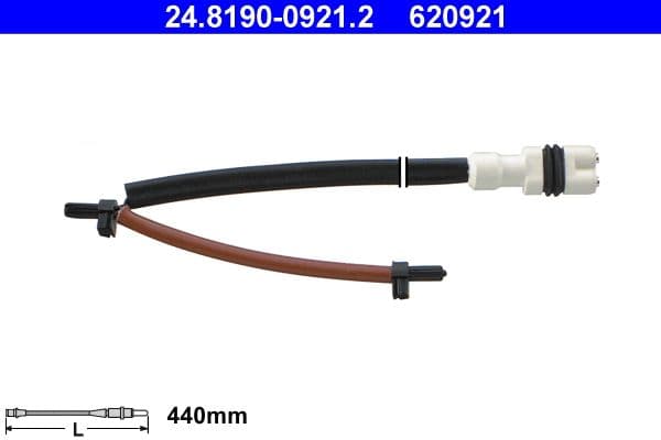 Sensor remblokslijtage Achter/Voor (hoeveelheid per verpakking: 2pcs) past: PORSCHE 911, 911 TARGA, BOXSTER 2.5-3.6 09.96-12.08