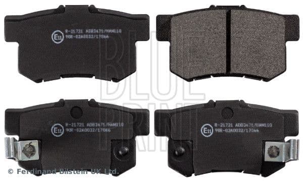 Remblokken set Achter , past: ACURA RL, RSX  HONDA ACCORD VII, CIVIC VII, CR-V II, CR-Z, FR-V, JAZZ II, LEGEND II, LEGEND III, ODYSSEY, SHUTTLE, STEPWGN, STREAM  SUZUKI SWIFT III 1.4-3.5 01.91-