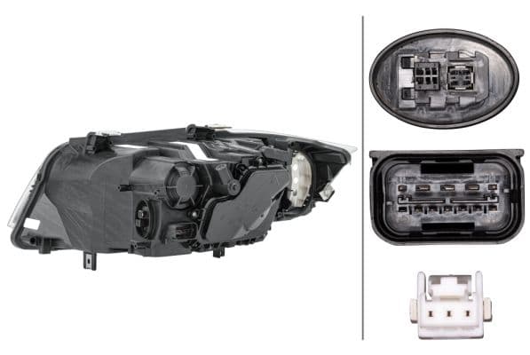 Koplamp Rechts (D1S/H8/LED, elektrisch, met motor) past: BMW 3 E90, E91 08.08-12.12