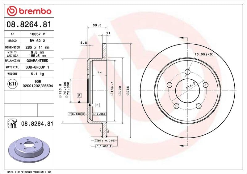 Brake disc Achter Links/Rechts past: JEEP GRAND CHEROKEE I, WRANGLER I, WRANGLER II 2.4-5.9 09.91-04.07