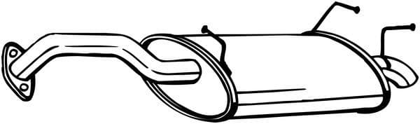 Uitlaatsysteem achterste geluiddemper past: NISSAN PRIMERA 2.0 03.02-