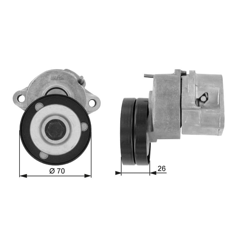 Tensioner Pulley, V-ribbed belt