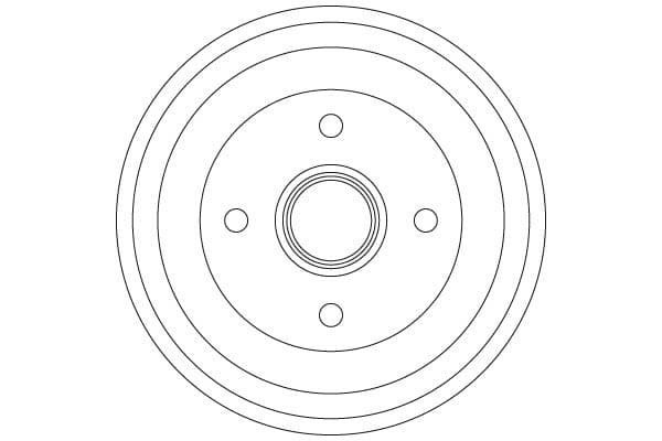 Brake drum Achter past: FORD FIESTA, FIESTA IV, FIESTA V, FUSION  MAZDA 2 1.2-1.8D 08.95-12.12