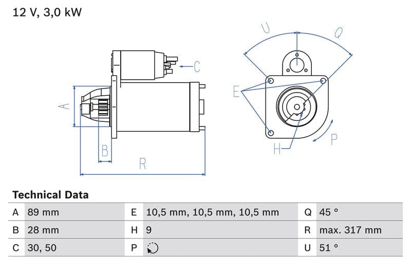 Starter (12V, 3kW, gereviseerd) past: FENDT 1 D FARMER, 1 FARMER, 2 D FARMER, 3 S FAVORIT, 3 SA FAVORIT, 4 S FAVORIT, 4 SA FAVORIT, 5 S FARMER, 5 SA FARMER, 10 S FAVORIT, 10 SA FAVORIT, 11 S FAVORIT