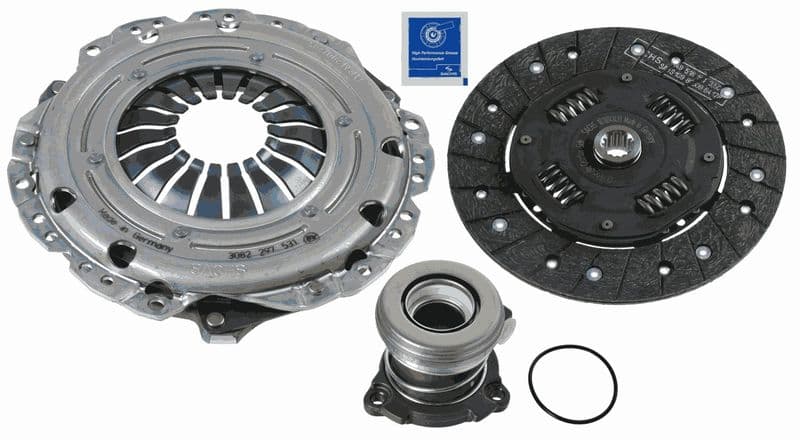 Koppelingskit met hydraulisch lager (205mm) past: ALFA ROMEO 159  FIAT CROMA  OPEL ASTRA G, ASTRA H, ASTRA H GTC, COMBO, COMBO TOUR, CORSA C, MERIVA A, SIGNUM, VECTRA C 1.7D/1.8/1.8LPG 02.00-