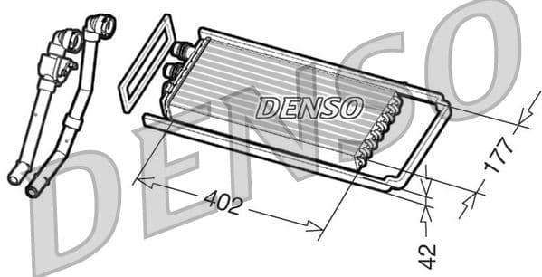 Verwarming (402x117x42mm, met draden) past: IVECO STRALIS I F2BE0681A-F3BE3681B 02.02-