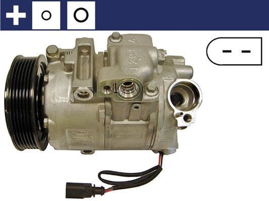 Airconditioning compressor past: AUDI A2  SEAT CORDOBA, IBIZA III, IBIZA IV, IBIZA IV SC, IBIZA IV ST, TOLEDO IV  SKODA FABIA I, FABIA I PRAKTIK, FABIA II, RAPID, ROOMSTER 1.0-2.0 08.99-