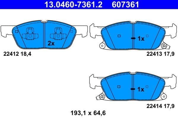 Remblokken set Voor , past: FORD FOCUS IV, KUGA III 2.0D-2.5H 04.19-
