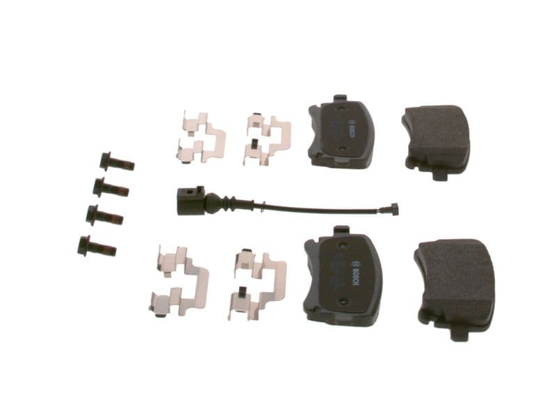Remblokken set Achter (met montage-instructie), past: VW CALIFORNIA T5 CAMPER, CALIFORNIA T6 CAMPER, MULTIVAN T5, MULTIVAN T6, TRANSPORTER T5, TRANSPORTER T6 1.9D-3.2 04.03-08.24
