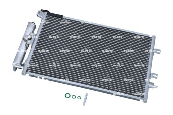 A/C condensator (met droger) past: RENAULT CLIO III, MODUS 1.2-2.0 12.04-12.14