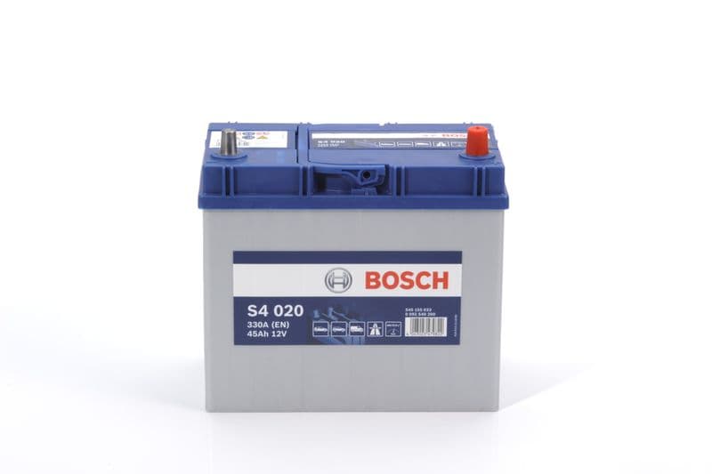 Batterij BOSCH 12V 45Ah/330A S4 (R+) 238x129x227 B00 - geen montageflens (beginnen)