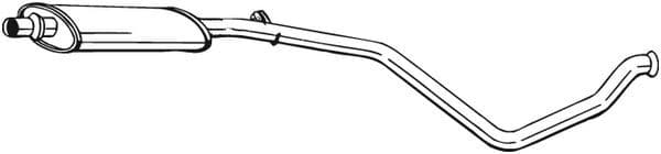 Middendemper uitlaatsysteem past: PEUGEOT 306 1.4-1.9D 06.94-04.02