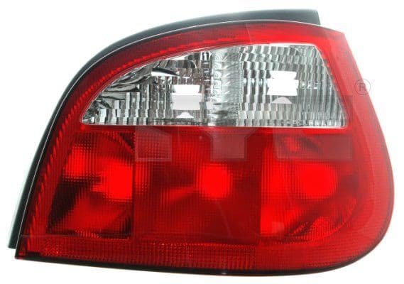 Achterlicht Rechts (P21/5W/P21W/R5W, kleur indicator wit, kleur van het glas red) past: RENAULT MEGANE I Hatchback 09.99-08.03