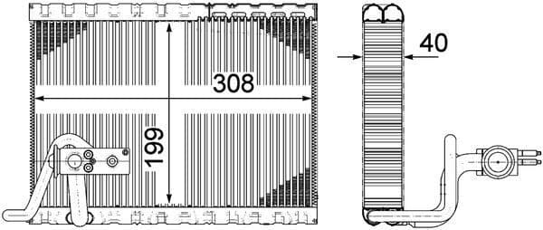 Airconditioning verdamper past: DS DS 5  CITROEN C4 I, DS5  PEUGEOT 3008, 3008 I, 5008, 5008 I 1.2-2.0DH 04.07-12.18