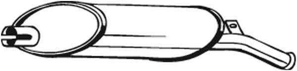 Uitlaatsysteem achterste geluiddemper past: RENAULT 4 1.1 06.78-06.90