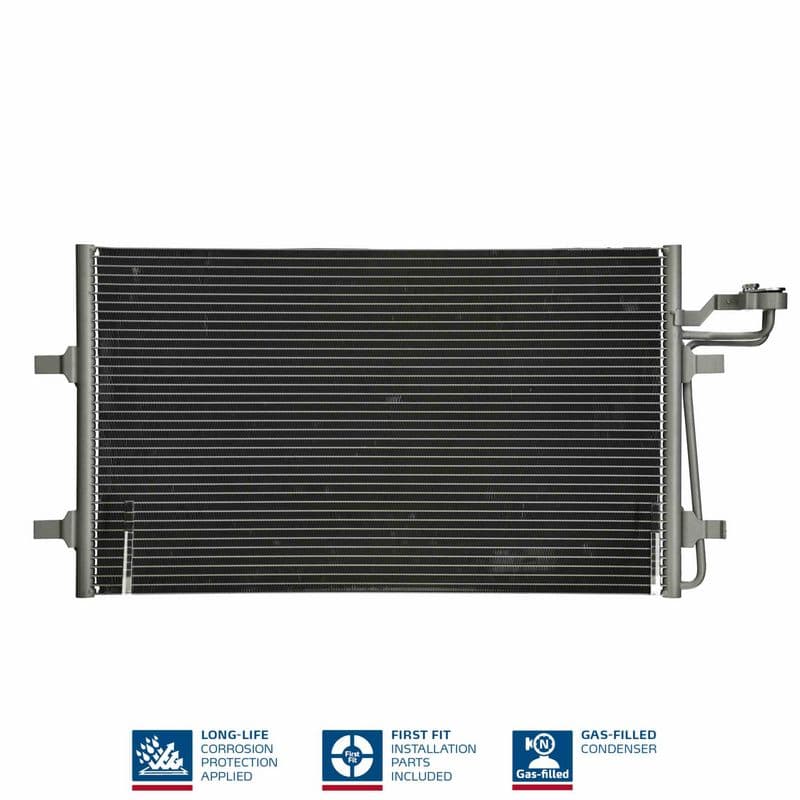 A/C condensator ((EN) additional fitting elements) past: VOLVO C30, C70 II, S40 II, V50 1.6-2.0D 12.03-12.12
