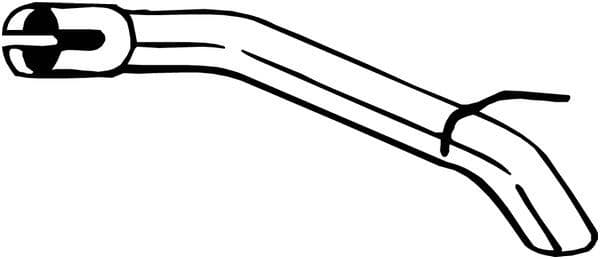 Uitlaatpijp Achter (lengte:510mm) past: OPEL ASTRA J 1.6 12.09-10.15