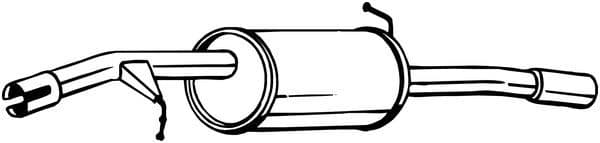 Uitlaatsysteem achterste geluiddemper past: CITROEN C3 II 1.1/1.1LPG/1.4 09.09-09.16